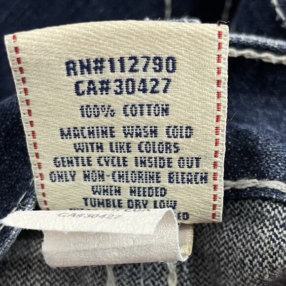 True Religion Size 36 x 31 Ricky Straight Leg Jeans Body Rinse Back Flap pockets - Picture 8 of 8